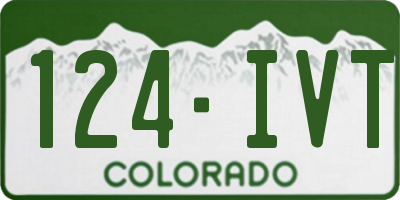 CO license plate 124IVT