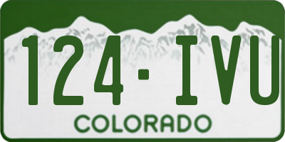 CO license plate 124IVU