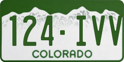 CO license plate 124IVV