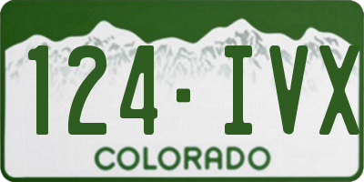 CO license plate 124IVX