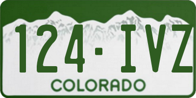 CO license plate 124IVZ