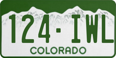 CO license plate 124IWL