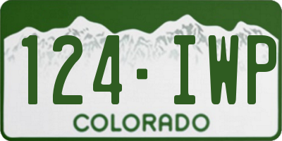 CO license plate 124IWP