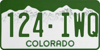 CO license plate 124IWQ
