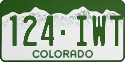 CO license plate 124IWT