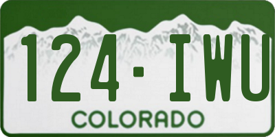 CO license plate 124IWU