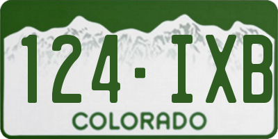 CO license plate 124IXB