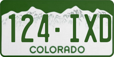 CO license plate 124IXD