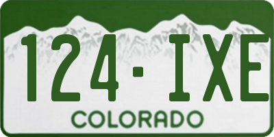 CO license plate 124IXE