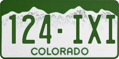 CO license plate 124IXI