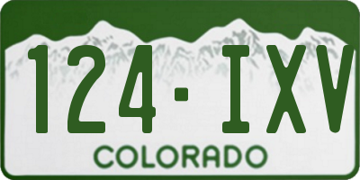 CO license plate 124IXV