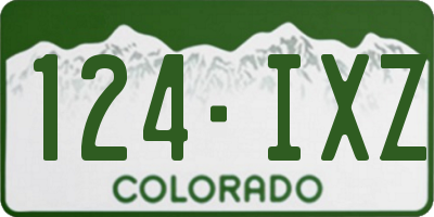 CO license plate 124IXZ