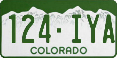 CO license plate 124IYA