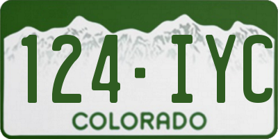 CO license plate 124IYC