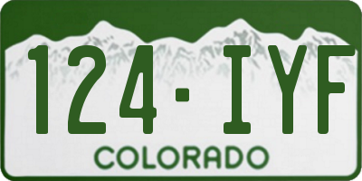 CO license plate 124IYF