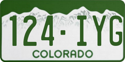 CO license plate 124IYG