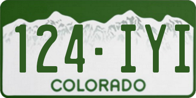 CO license plate 124IYI