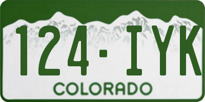 CO license plate 124IYK