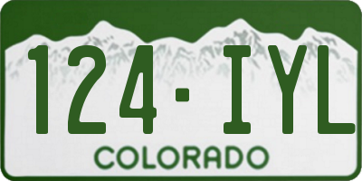 CO license plate 124IYL