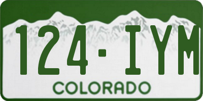 CO license plate 124IYM