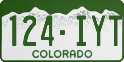 CO license plate 124IYT