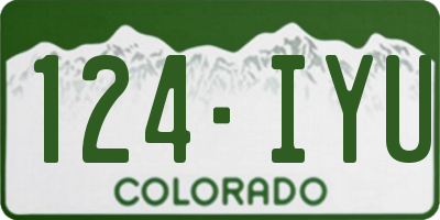 CO license plate 124IYU