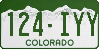 CO license plate 124IYY