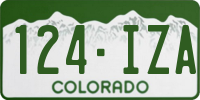CO license plate 124IZA