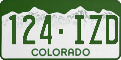 CO license plate 124IZD