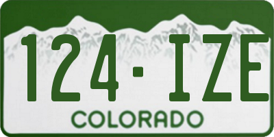 CO license plate 124IZE