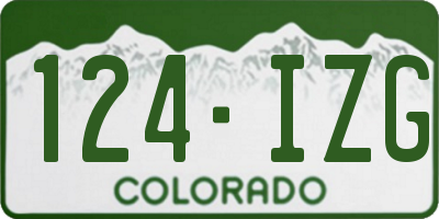 CO license plate 124IZG
