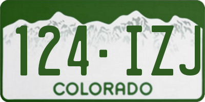 CO license plate 124IZJ