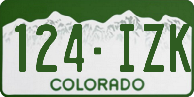 CO license plate 124IZK