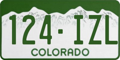 CO license plate 124IZL