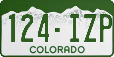 CO license plate 124IZP