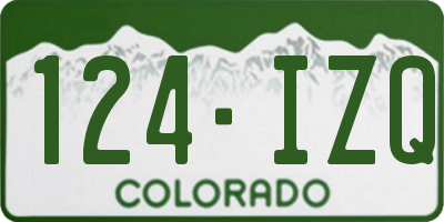 CO license plate 124IZQ