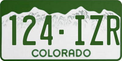 CO license plate 124IZR