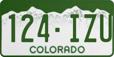 CO license plate 124IZU