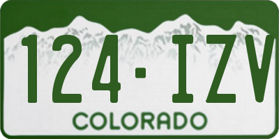 CO license plate 124IZV