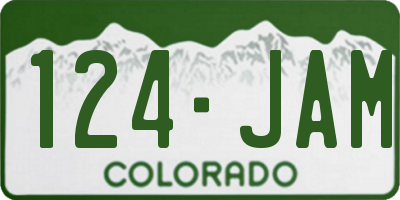 CO license plate 124JAM