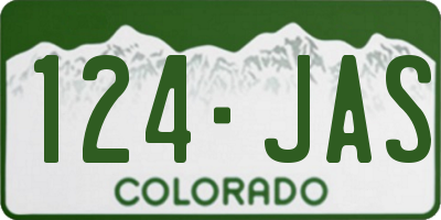 CO license plate 124JAS