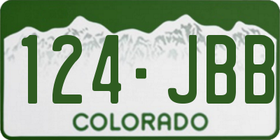CO license plate 124JBB