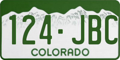 CO license plate 124JBC