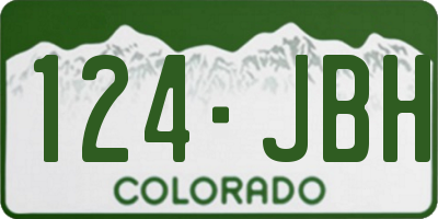 CO license plate 124JBH