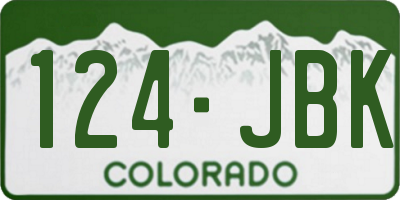 CO license plate 124JBK