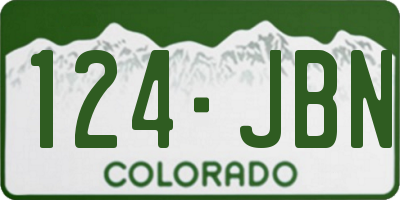 CO license plate 124JBN
