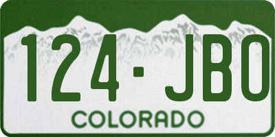 CO license plate 124JBO
