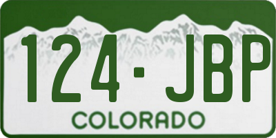 CO license plate 124JBP