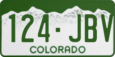 CO license plate 124JBV