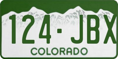 CO license plate 124JBX